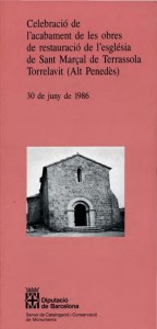 Opuscle Celebració Acabament Obres Restauració Església Sant Marçal Terrassola 1986